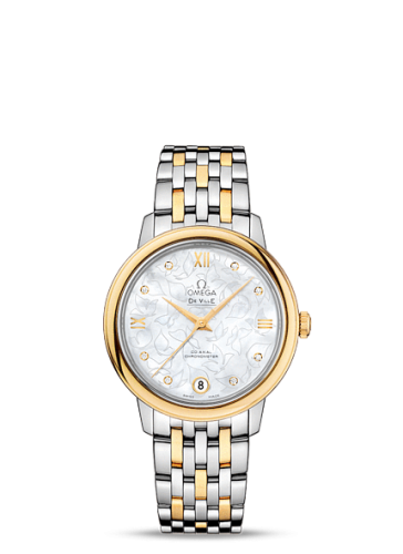 Omega De Ville Prestige Co-Axial 32.7 Stainless Steel / Yellow Gold / MOP Butterfly / Bracelet